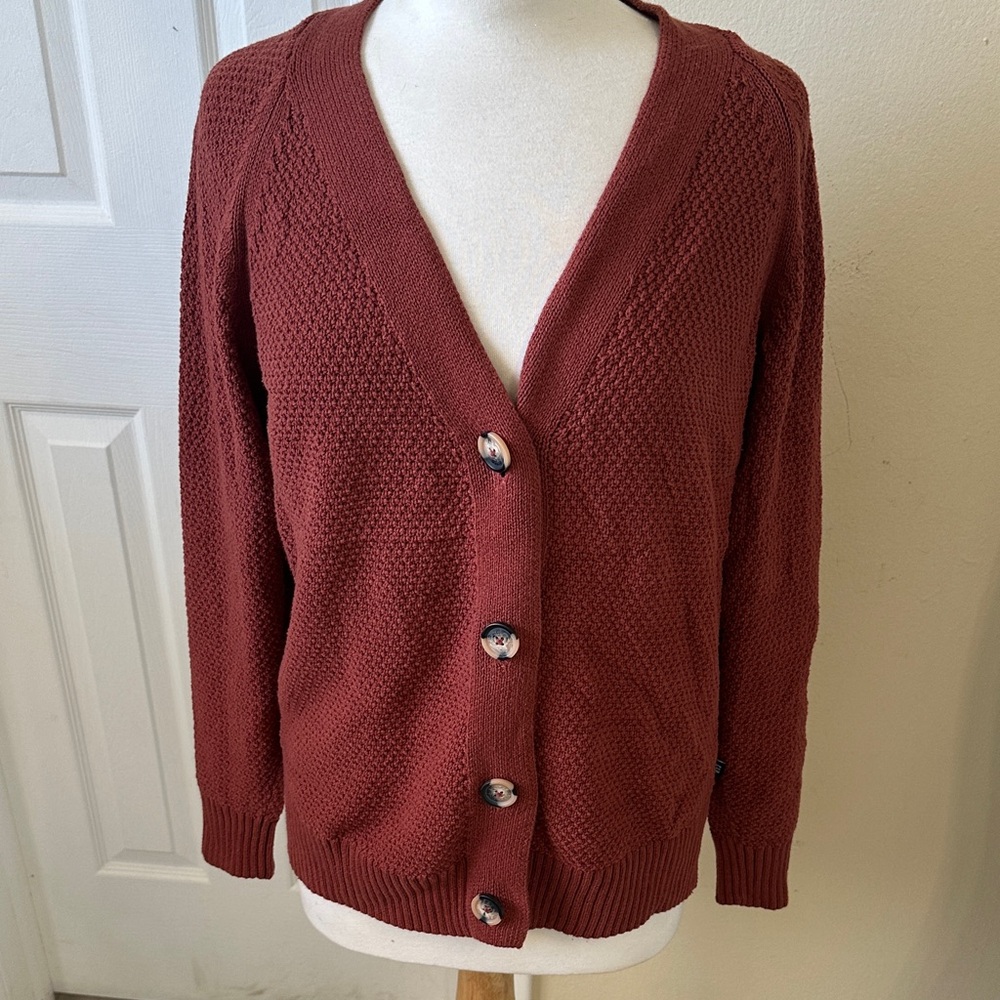 GAP Women's Brick Red Cardigan Sweater